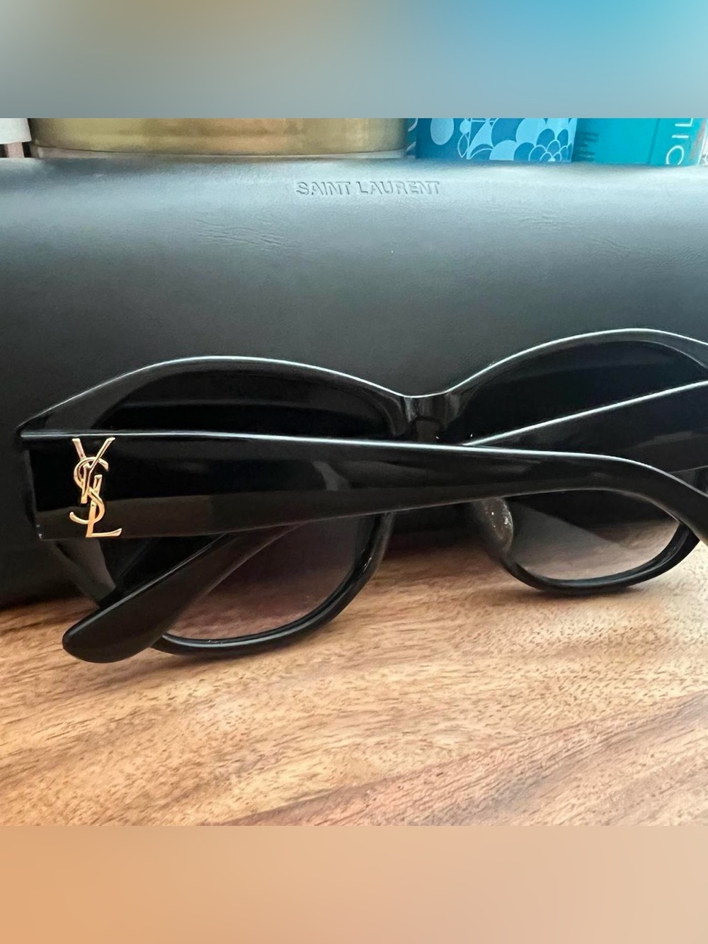 Saint Laurent Black Oversized Square Sunglasses - Picture 2 of 4